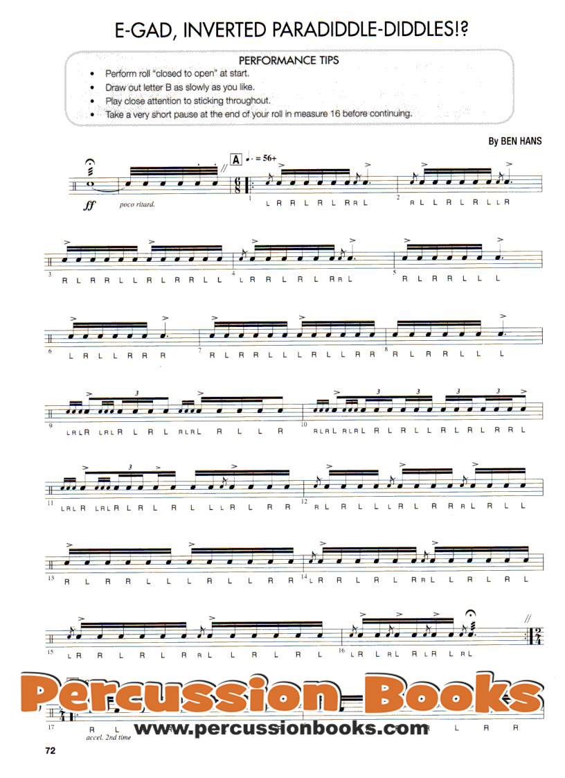 Rudimental Drum Solos for the Marching Snare Drummer Sample 3